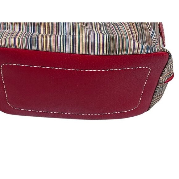 Liz Claiborne Striped Y2K Bag Colorful Leather Boho Hippie Western Retro 80s - Picture 4 of 13